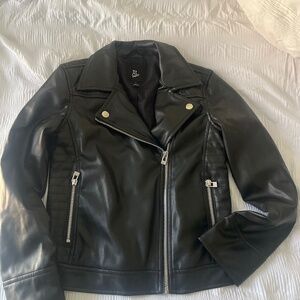 FAUX leather moto jacket